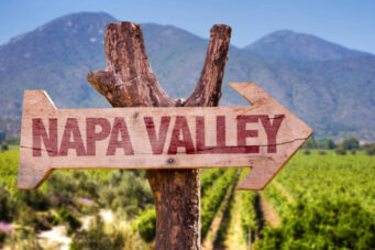 Wooden Napa Valley sign